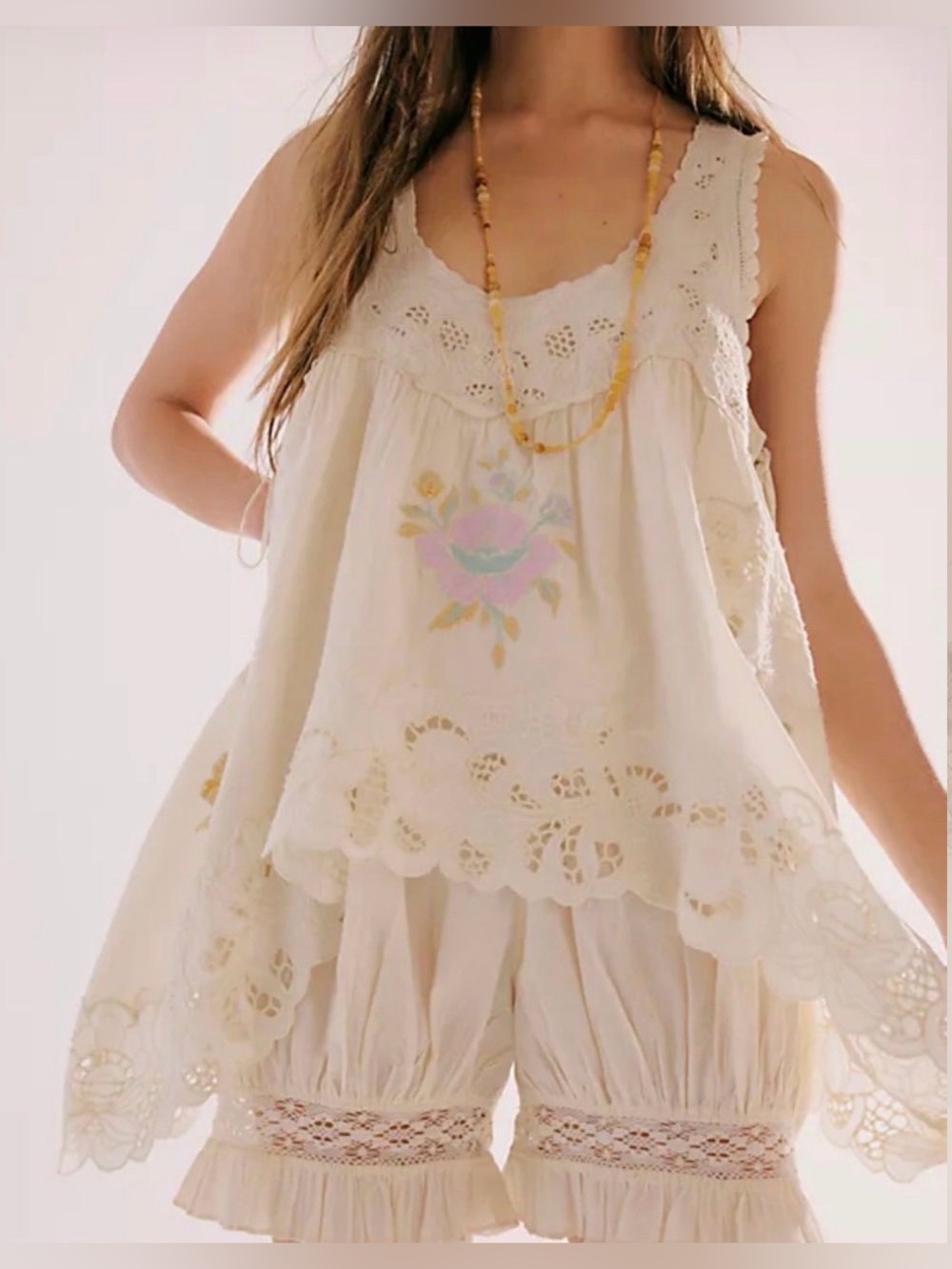 🤍 Free People Intimately Eye Catcher Bloomsie Romper 🤍